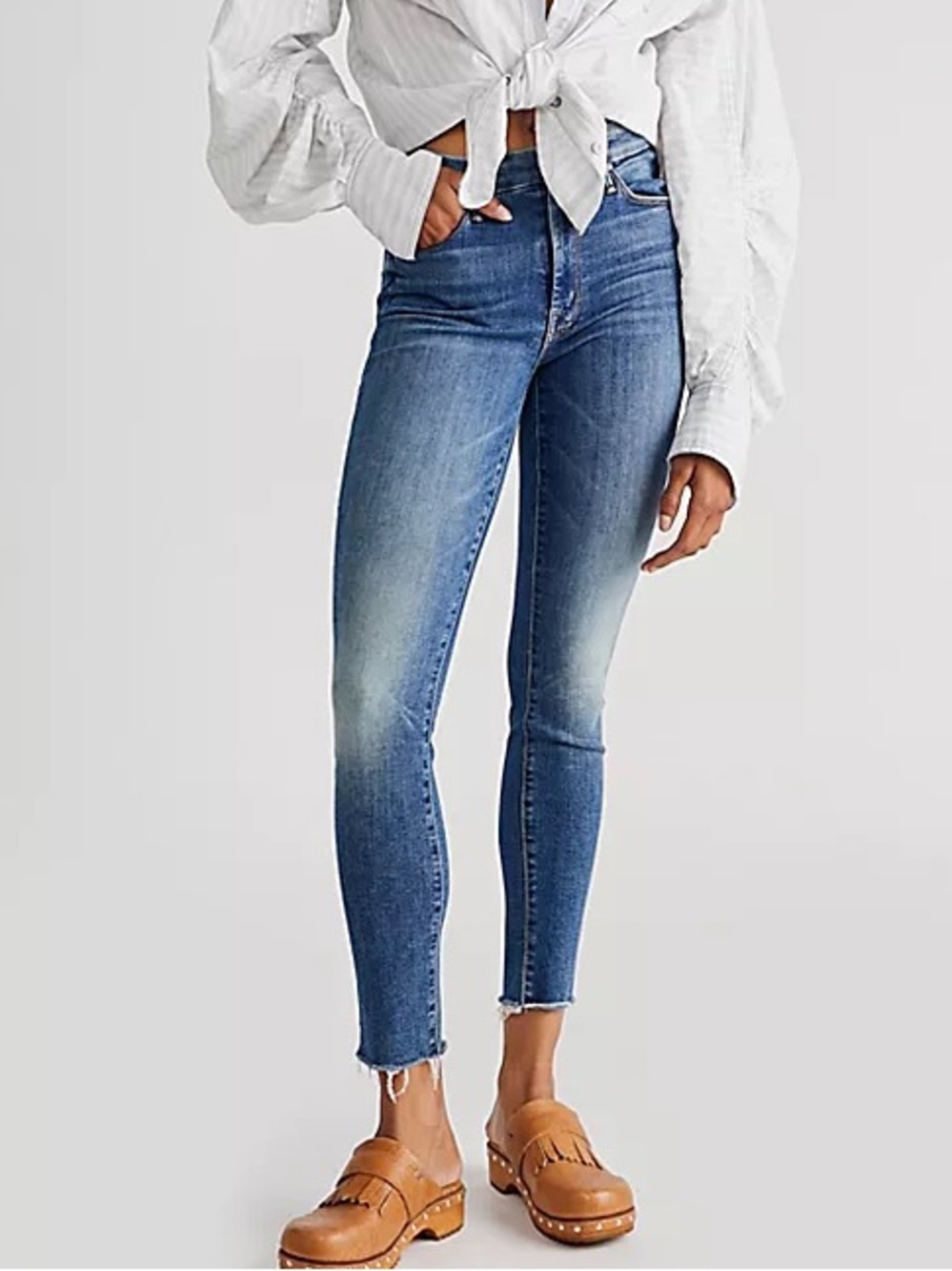 MOTHER The Looker Ankle Fray Jeans sz 26